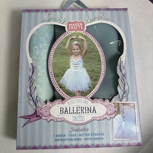 Maker Crafts Make Your Own BALLERINA DRESS Bodice Tulle Glitter Sticker Gift NEW
